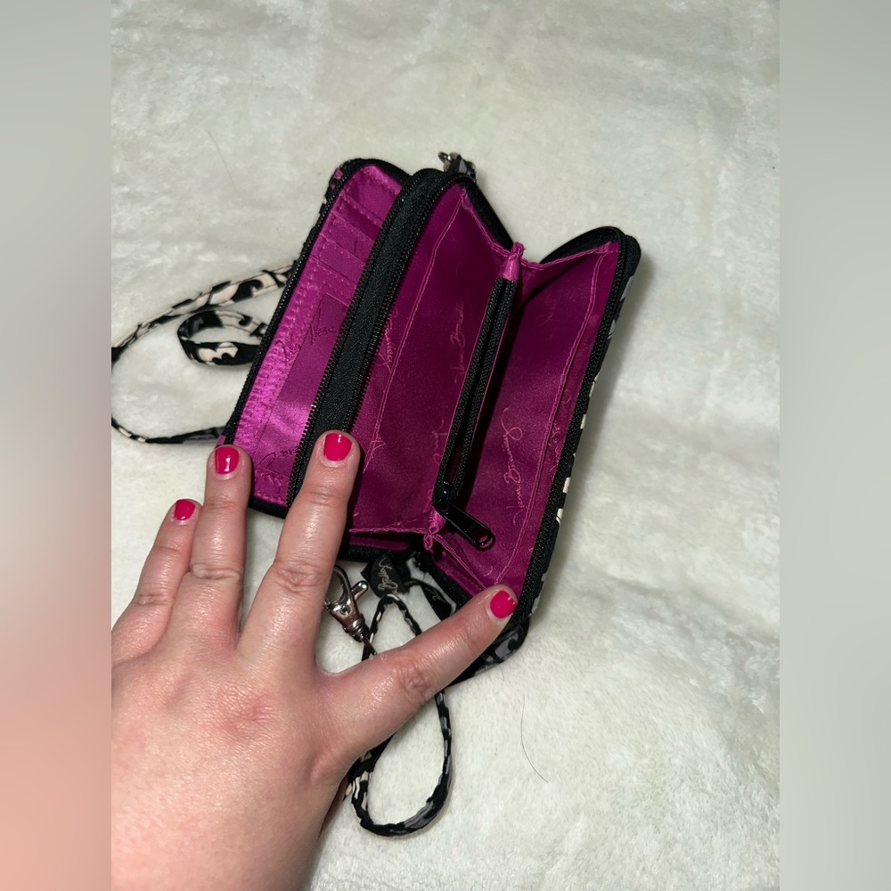 Vera Bradley All-in-One Crossbody Wallet in Canterberry Magenta - Picture 6 of 6